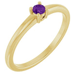 14K Yellow Natural Natural Amethyst Ring