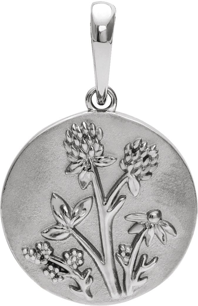 Platinum Floral Pendant