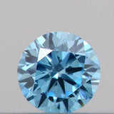 0.09ct Round Lab Grown Diamond (Colour Fancy Vivid Blue, Clarity VS2, Cut VG, IGI Certified)