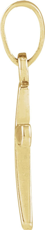 14K Yellow Gold Cross Pendant