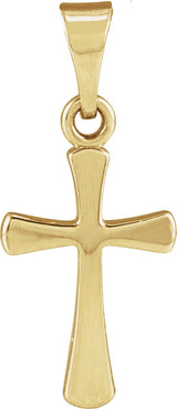 14K Yellow Gold Cross Pendant