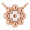18K Rose 2 mm Round Beaded Youth Necklace Center Mounting