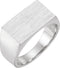 Sterling Silver 15x9 mm Rectangle Signet Ring