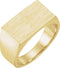 10K Yellow Gold 15x9 mm Rectangle Signet Ring