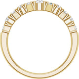 14K Yellow Gold 1 CTW Lab-Grown Diamond Contour Band