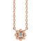 14K Rose .03 CTW Natural Diamond Beaded Youth 16
