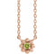 14K Rose Natural Peridot Beaded Youth 16