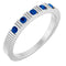 Sterling Silver Natural Blue Sapphire Stackable Ring