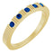 14K Yellow Lab-Grown Blue Sapphire Stackable Ring