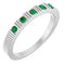 Sterling Silver Natural Emerald Stackable Ring