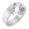 Sterling Silver 7x5 mm Emerald Asymmetric Solitaire Ring Mounting