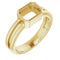 10K Yellow 7x5 mm Emerald Ring Mounting