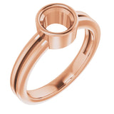 14K Rose 6 mm Round Ring Mounting