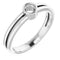10K White 3.4 mm Round Ring Mounting
