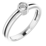 14K X1 White 3.4 mm Round Ring Mounting