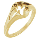 14K Yellow 5 mm Round Belcher Ring Mounting