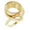 14K Yellow 12x10 mm Oval Ring Mounting
