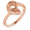10K Rose 5.2 mm Round Ring Mounting