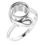 Platinum 8 mm Round Ring Mounting