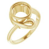 18K Yellow 8 mm Round Ring Mounting