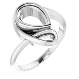 Continuum Sterling Silver 9x6 mm Pear Ring Mounting