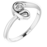 Sterling Silver 3 mm Round Ring Mounting