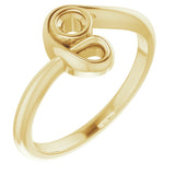 14K Yellow 3 mm Round Ring Mounting