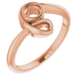 10K Rose 3.8 mm Round Ring Mounting