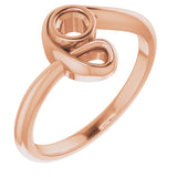 10K Rose 3.5 mm Round Ring Mounting