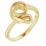 14K Yellow 5.8 mm Round Ring Mounting
