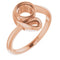 10K Rose 5.5 mm Round Ring Mounting