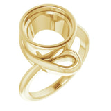 14K Yellow 10 mm Round Ring Mounting