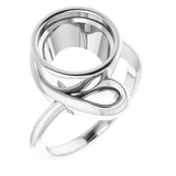 Sterling Silver 10 mm Round Ring Mounting