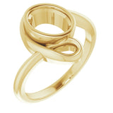 10K Yellow 8x6 mm Oval Ring Mounting