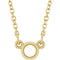 14K Yellow 3 mm Round Bezel-Set Solitaire 18