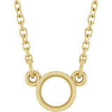 14K Yellow 4.1 mm Round Bezel-Set Solitaire 18" Necklace Mounting