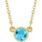 14K Yellow Natural Aquamarine Solitaire 16