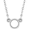 Sterling Silver 4.1 mm Round Bezel-Set Solitaire 18