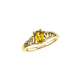 14K Yellow November Imitation Birthstone Ring