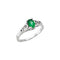 14K White May Imitation Birthstone Ring