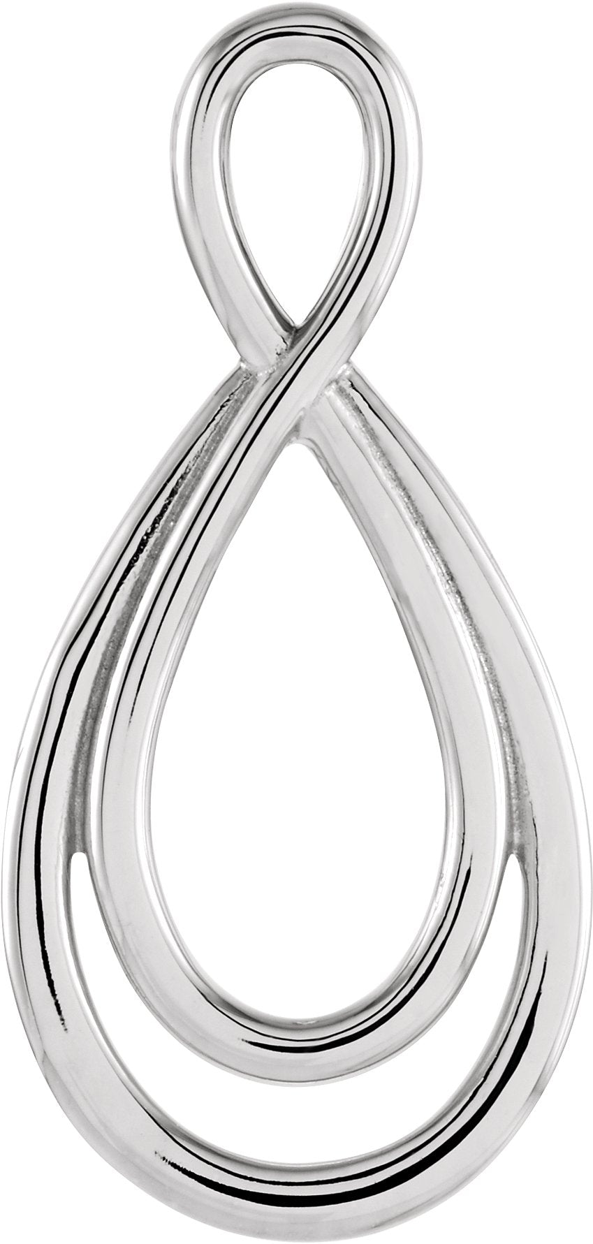 Platinum 23x10.9 mm Infinity-Inspired Pendant
