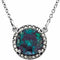 14K White 8 mm Lab-Grown Alexandrite & .05 CTW Natural Diamond 16