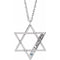10K White Personalized Imitation Aquamarine Star of David 18