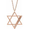 14K Rose Personalized Imitation Diamond Star of David 18