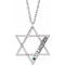 10K White Personalized Imitation Alexandrite Star of David 18