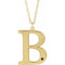 10K Yellow Engravable Imitation Mozambique Garnet Initial B 18