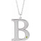 10K White Engravable Imitation Peridot Initial B 18
