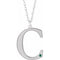 10K White Engravable Imitation Emerald Initial C 18