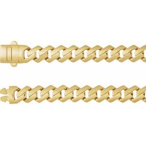 14K 7,4 mm Bordsteinkette