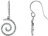 Accented Spiral Earrings